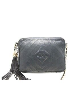 Chanel Quilted Fringe GD Leather Chain Shoulder